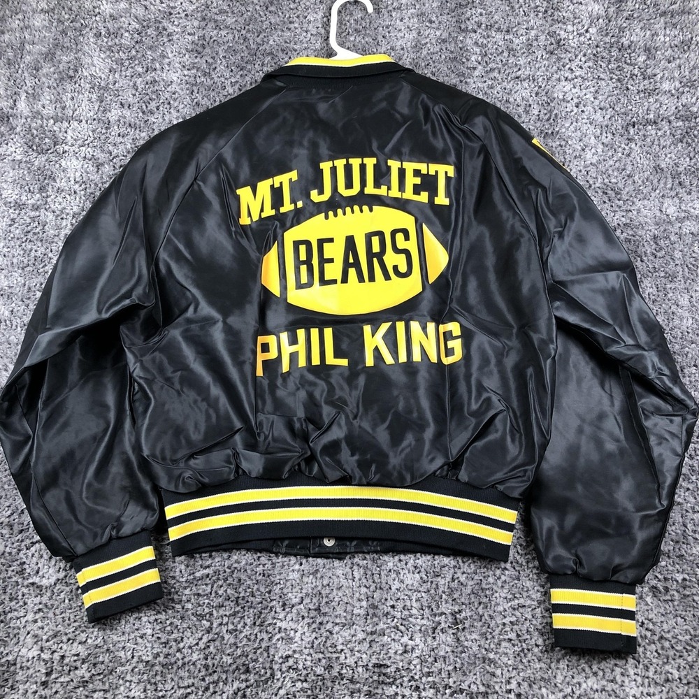 Vintage Mt. Juliet Bears Jacket Mens Small Black‎ Football Hilton USA 80s